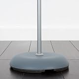 MiniSun Modern Metallic Silver 2 Way Floor Lamp with LED Bulbs view 5
