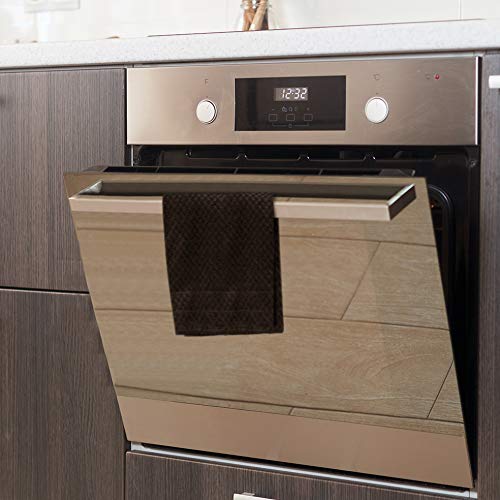 Talvania Brown Kitchen Towels, 100% Cotton Dobby Weave Terry Towel Set, 12 Dark Brown Absorbent Multipurpose Dish Cloth, Hand Towel and All Kitchen Cleaning 15" X 25" Machine Washable (Coffee Bean) - Thumbnail 4