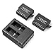 Hero 5 Batteries RAVPower Camera Battery Charger for GoPro Hero 6 Battery AHDBT-501 (2 Pack 1260mAh Replacement Battery, Dual Slot Charger with Micro USB & Type-C Input, 100% Compatible with Original)
