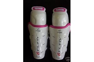 New Fury Aeroflex Junior Jr Hockey Shin Guards 13" Pink