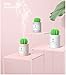 UODBUYO Mini Humidifier, 280ml USB Cool Mist Portable Cactus Air humidifier, Ultra-Quiet Operation for Bedroom Home Office Desk Yoga Car Travel(White)
