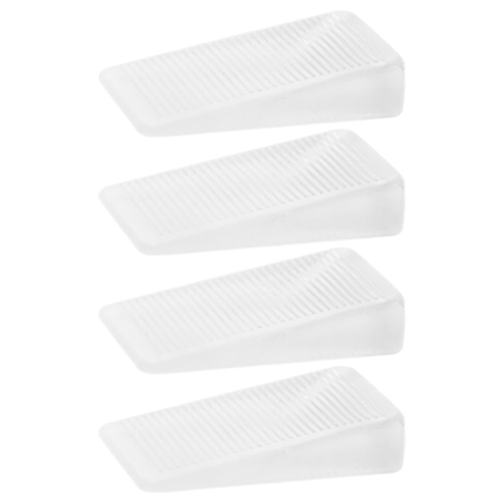Veemoon 4Pcs Furniture Levelers Plastic Wedge Cabinet Foot Pads Clear Table Shims Soft Toilet Shims Furniture Stabilizer Accessory for Table, Chair, Cabinet,Dressing Table,Door