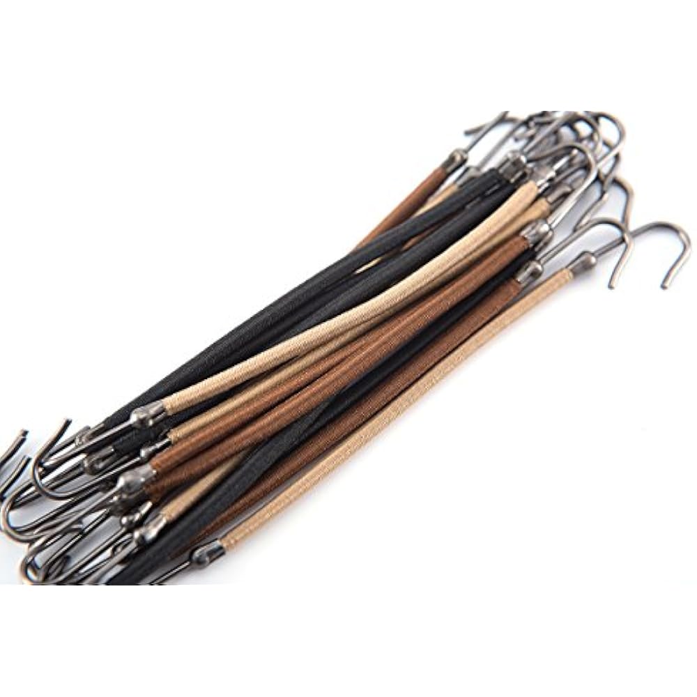 Elastics Ties Women 15 Pack Ponytail Hooks Bungee Small Rubber