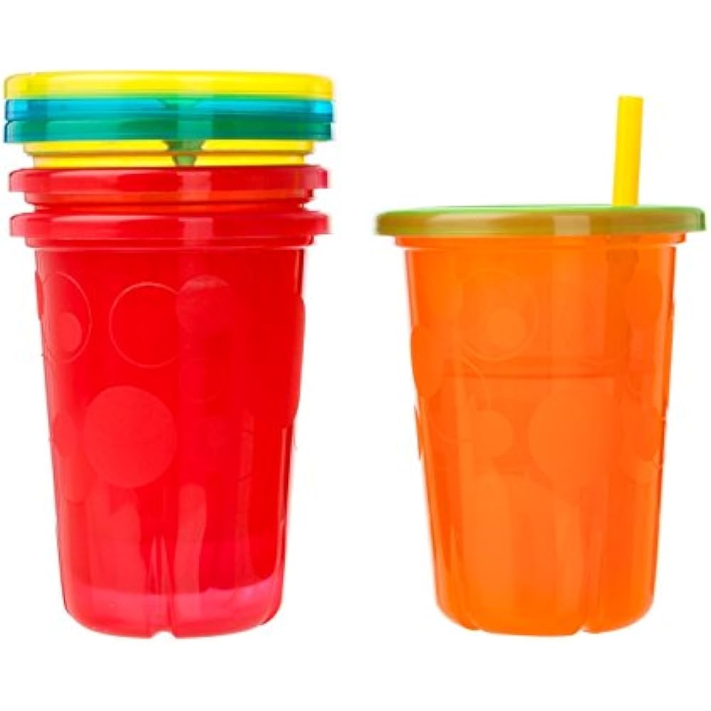 Take Cups & Toss SpillProof Straw 10oz, 4pk (Colors May Vary) Sippy
