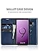 KILINO Galaxy S9 Wallet Case [Premium Leather] [Soft TPU] [RFID Blocking] [Shock-Absorbent Bumper] [Card Slots] [Kickstand] [Magnetic Closure] Flip Folio Cover for Samsung Galaxy S9 (Blue)