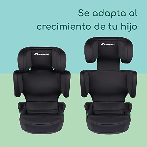 RoadFix i-Size, Silla de Coche Elevador con Respaldo, 3,5-12 años (100-150 cm), Silla Coche ISOFIX, Plegable, Ligera (4,4 kg), 14 Posiciones Reposacabezas, Black Mist