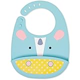 Skip Hop Zoo Fold & Go Silicone Bib, Multi Unicorn