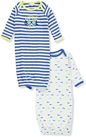 Quiltex Boys' Toddler Cool Guy Sleeper Gowns 2 Pack Set