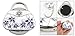 uxcell Rhinestone Inlaid Floral Handbag Style Folding Purse Hanger White