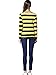 HUHOT Bumble Bee Costume Women's Cotton Black and Yellow Striped Shirt Odlaw Bumblebee Costume
