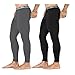 Elite Sports Unisex-Adult New Item Workout Standard MMA BJJ Spats Base Layer Compression Pants Tights, Black, Small