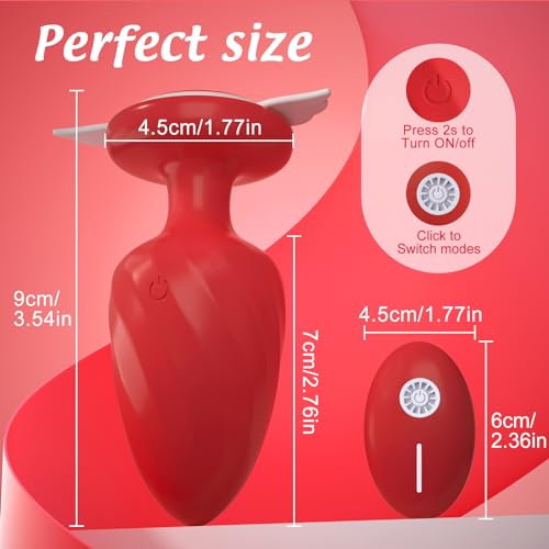 Anal Plug Vibrating Butt Plug Adult Sex Toys, Light Up Anal Toys Vibrator Prostate Massager with 10 Vibration, Female/Male Sex Toy for Men Women Couples, Anal Plugs Waterproof & Remote Control