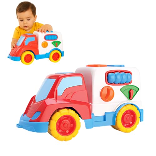 Caminhão de Brinquedo Caçamba Educativa com Encaixes Colorido Brinquedo Educativo Para Bebe 1 ano