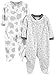 Simple Joys by Carter's Baby 2-Pack Fleece Footed Sleep and Play, Animals Green/Bears, Newborn