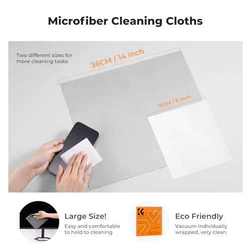 K&F CONCEPT 25 in 1 Camera Cleaning Kit with Pen, Blower, Cleaning Cloth, Liquid, 24MM Full Frame Sensor Cleaner, Brush for DSLR Camera Lens, Phone