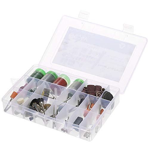 AppleLand 161pcs 1/8" Shank Rotary Tool Accessories Set Sanding Grinding Brushing Polishing Bits Accessory Kit with Storage Box for Dremel Grinder - Quarkscm - Thumbnail 4