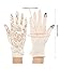 Maxdot Summer Women Lace Bow Cotton Short Screen Touch Gloves Sun UV Protection Driving Gloves (Beige)