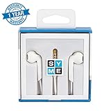 Apple Style Earbuds - Syme AG-200 Headphones Earphones with Microphone Mic and Remote Control for iPhone iPad iPod Touch iOS Samsung Galaxy Android LG and More – Corded Headset - White