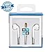 Apple Style Earbuds - Syme AG-200 Headphones Earphones with Microphone Mic and Remote Control for iPhone iPad iPod Touch iOS Samsung Galaxy Android LG and More – Corded Headset - White