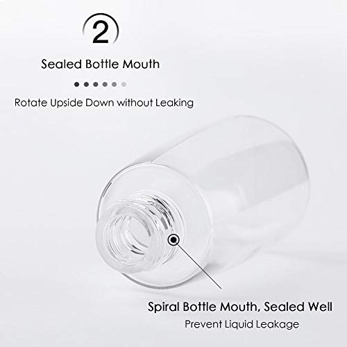 Fine Mist Spray Bottle 3.4oz/ 100ml Empty Cosmetic Refillable Travel Containers Plastic Hair Spray Bottle Sprayer for Perfume Skincare Makeup Lotion 3 Pack