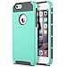 ULAK iPhone 6s Case, iPhone 6 Case, Colorful Series Slim Hybrid Dual Layer Scratch Resistant Hard Back Cover Shock Absorbent TPU Bumper Case for Apple iPhone 6/6s 4.7 inch (Mint Green/Gray)