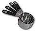 8 Piece Measuring Cups and Spoons Set with Silicone Easy Grip Handles by plumwood and vine (Black)
