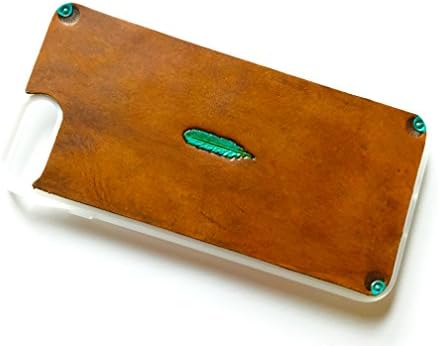 Handmade Leather iPhone 8 Case | Feather | The Lodgepole Case | Cowhide Handcrafted Hard Back Silicone Edges Leather iPhone Case 4.7" iPhone Cover