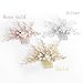 Unicra Silver Bride Wedding Hair Comb Pearl Bridal Hair Piece Rhinestone Hair Accessories for Women and Girls