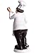 91PG 12.6 Inch Soup Tasting Chef with Cup Figurine Gourmet Bread Accents for Country Cottage Kitchen Decor As Collectible Housewarming Gifts
