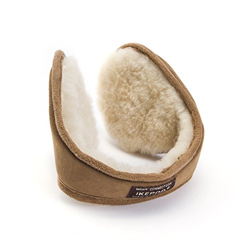 Snug Earmuffs warmer made by Australian sheepskin wool from Ikepod – For men and women (Chestnut) - Thumbnail 3
