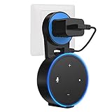 ã€2018 Upgradedã€‘Wall Mount Stand for Dot 2nd Generation Vanelc Hanger Holder Space-Saving in Bedroom, Bathroom, Kitchen and Office Dot Accessories with short Charge cable and 2 gaskets (R0201-black)