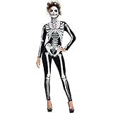 AMSCAN Black & Bone Catsuit- Skeleton for Women, One Size