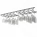 Useful. Under Cabinet Hanging Stemware Rack Hold Up To 24 Wine Glasses (Black)
