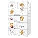 Nafenai Plastic Dresser 6 Drawers,Storage Cabinet Drawers Organizer for Clothes/Toys,Bedroom,Playroom,Closet Drawers Large,2 Locker,White