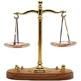 Leadigol Miniature Metal Vintage Balance Scale, 5.2x4.2x2cm Mini Balance Justice Law Scale Figurine, 1: 12 Scale Mini Simulation Justice Scale Model Home Decor(Copper)