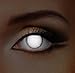 Adults Mens Ladies White Mesh UV Halloween Carnival Cosmetic Coloured Fancy Dress Eye Wear Accessory with Contact Lens Case exclusive to Dress You UP TM