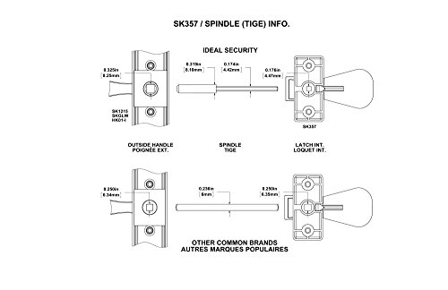 Ideal Security Inc. SK1215BL ML Lever Set With Keyed Deadbolt Black - Thumbnail 6