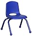 ECR4Kids School Stack Chair with Matching Powder Coated Legs/Ball Glides (6-Pack), 10-Inch, Assorted Colors