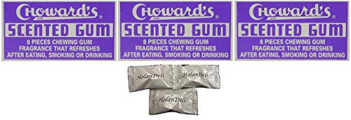 Chowards Scented Chewing Gum 3 Pack. Includes Exclusive HolanDeli Mints.