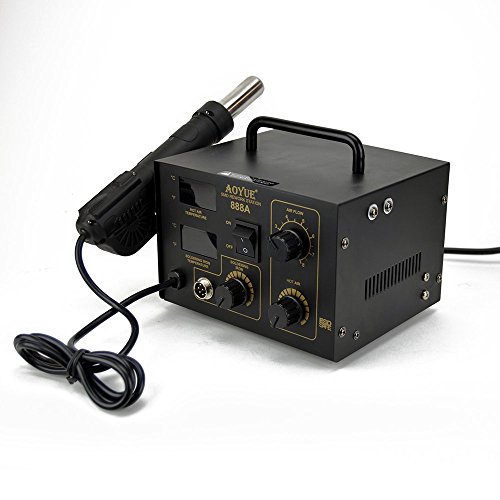 Aoyue 888A 2 in 1 Digital Hot Air Rework and Soldering Station (Certified Refurbished) - Thumbnail 6