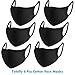 Cotton Mouth Mask, Paxcoo 6 Pack Anti Dust Mask Black Cut EXO Face Mask for Women and Men