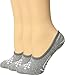 Vans Womens Girls Basic Canoodle No Show Socks, Grey / White, Womens Shoe Size 7-10