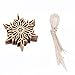 rosenice 10pcs Wooden Snowflake Pendant Christmas Decoration Embellishments with String