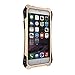 IPhone SE Case,WishLotus® Shockproof Drop Proof Water Resistant Carbon Fiber Zinc Magnesium Alloy Metal Gorilla Glass Heavy Duty Armor Case Cover for Apple iPhone SE & iPhone 5S 5 (Gold/Black/Black)