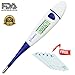Clinical Digital Thermometer Fast Read & Monitor Fever Temperature in 15 Seconds by Oral Rectal Underarm & Axillary, Reliable Readings for Baby, Children & Adult - Mercury Replacement