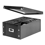 CD Storage Box Case. Rack Holder Organizer Protection Drawer Display DVD Black