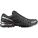 Salomon Men's Speedcross 4 Trail Running Shoes, Black/Black/Black Metallic, 14