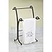 iDesign York Metal Free-Standing Hand Towel Drying Rack for Master, Guest, Kids' Bathroom, Laundry Room, Kitchen, Holds Two, 9