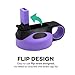 Vanteen Straw Lid Set for Hydro Flask Wide Mouth Sports Water Bottle (Purple/Black, 1-Pack)