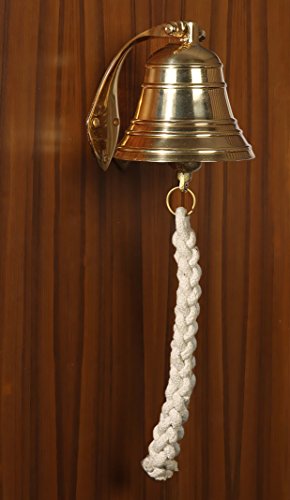 Brass Ship Bell Polished Nautical, Heavy Duty Brass